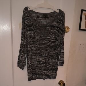 Express | Charcoal and Light Gray Knit Sweater